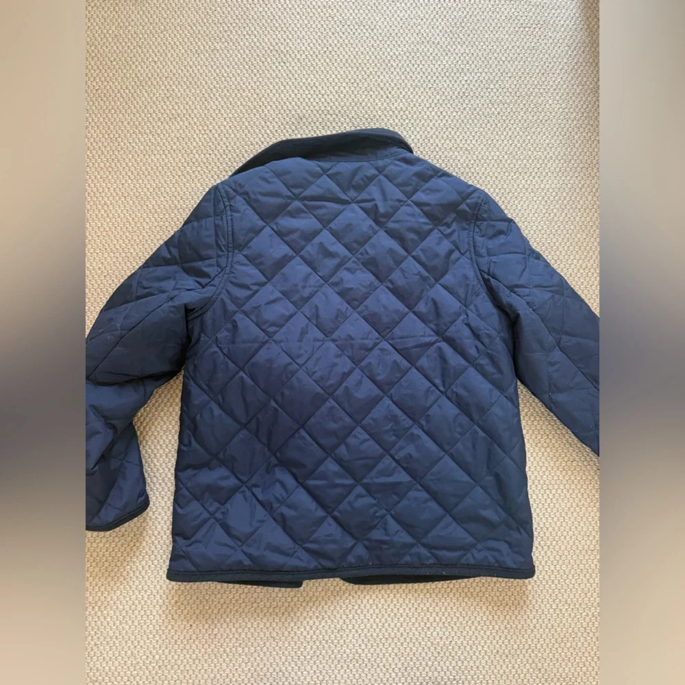 J Crew Boys Navy Quilted Jacket with Gold Buttons - Picture 4 of 6